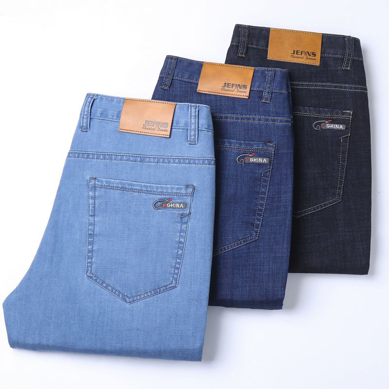 Levis Jeans 501 - 2025 春夏薄型クラシックメンズビジネスジーンズストレッチパンツカジュアルストレートデニムパンツブランド男性服 28-40