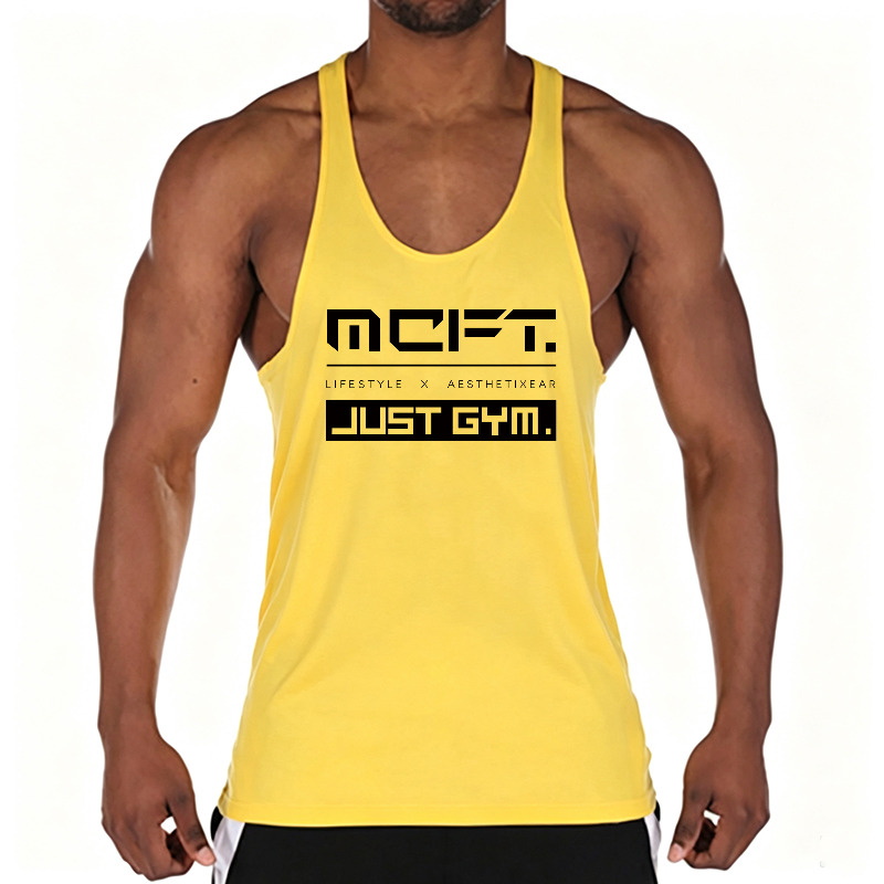 Tank Top Muscle - ランニングメンズコットンジムベストタンクトップワークアウトマッスルシャツフィットネスノースリーブサマースポーツ通気性速乾トレーニングシングレット