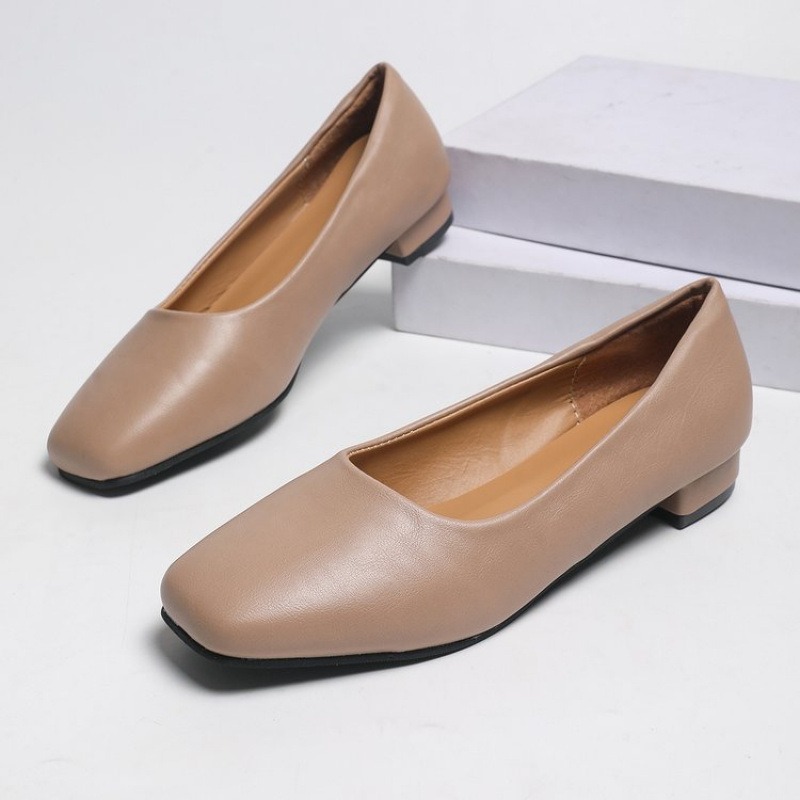 Espadrille Slip On - 新しいフラットレディースローファー、シンプルなローヒール、オフィスワークカジュアルシューズ、スリップオンフラットシューズ、レディーススクエアトゥシューズ、ワークシューズ