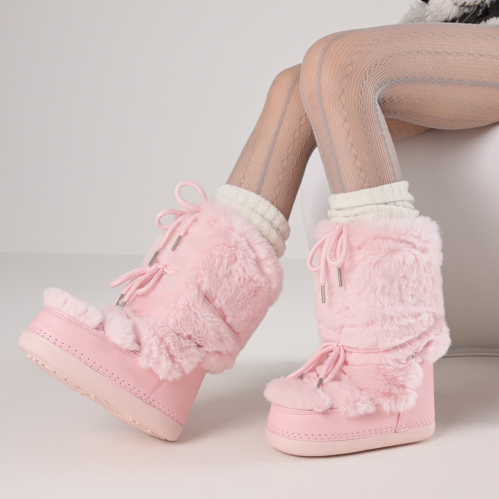 女性用ファーブーツ ラウンドトゥ フラット スリップオン 冬 - Espadrille Slip On のレビューと価格