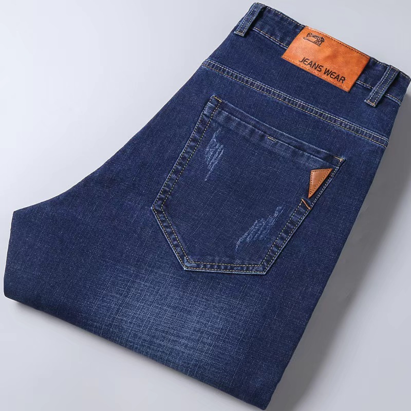 春男性ライト高級ストレッチスリムフィットデニムパンツ快適なソ - Levis Jeans 501 のレビューと価格