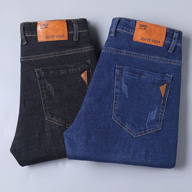 春男性ライト高級ストレッチスリムフィットデニムパンツ快適なソ - Levis Jeans 501 のレビューと価格