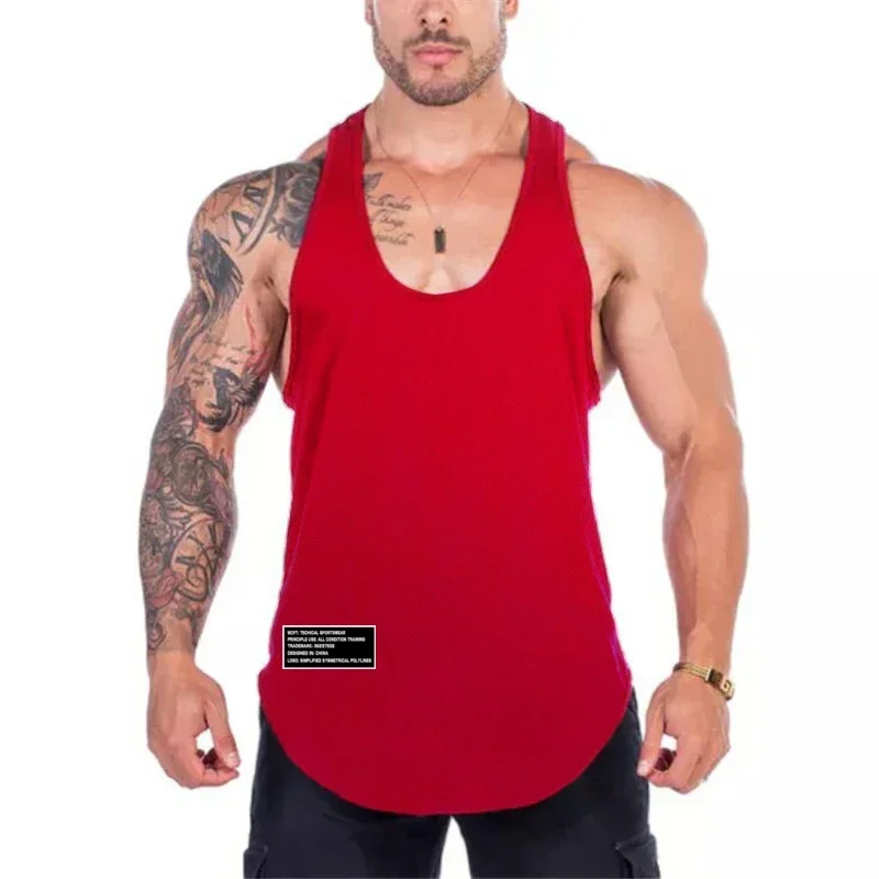メンズジムランニングスポーツタンクトップ,ノースリーブ,通気 - Tank Top Muscle のレビューと価格