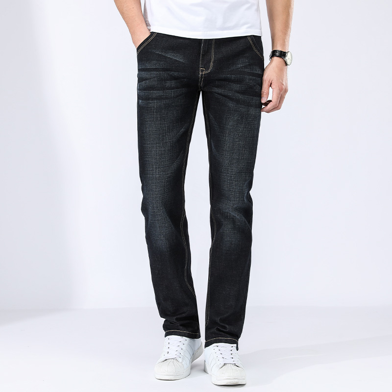 2026 夏春の新メンズピュアブラックスリムジーンズ弾性スト - Levis Jeans 501 のレビューと価格