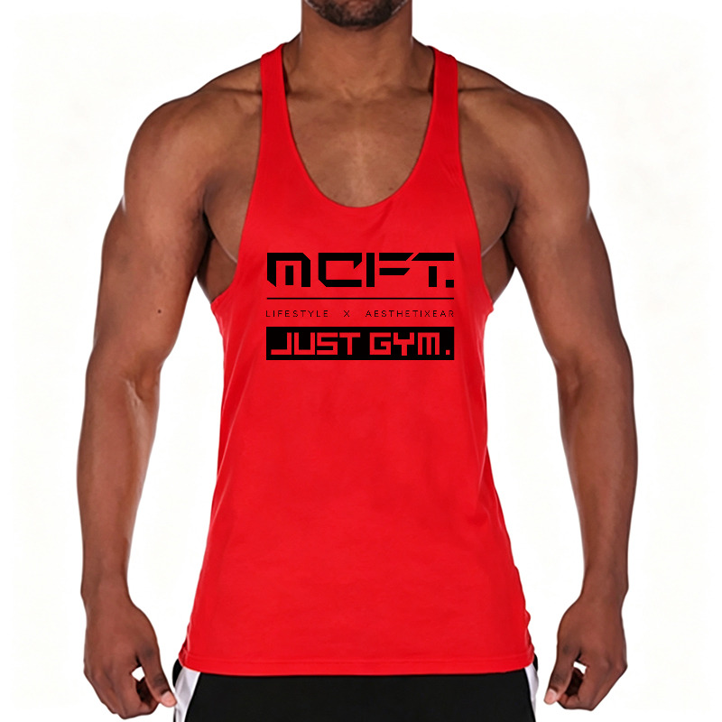 ランニングメンズコットンジムベストタンクトップワークアウトマ - Tank Top Muscle のレビューと価格