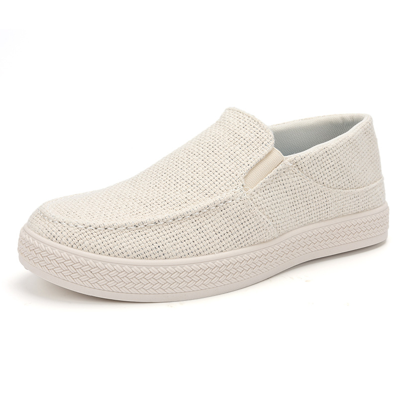 メンズリネンスリッポンローファー、通気性のある織物アッパー、 - Espadrille Slip On のレビューと価格