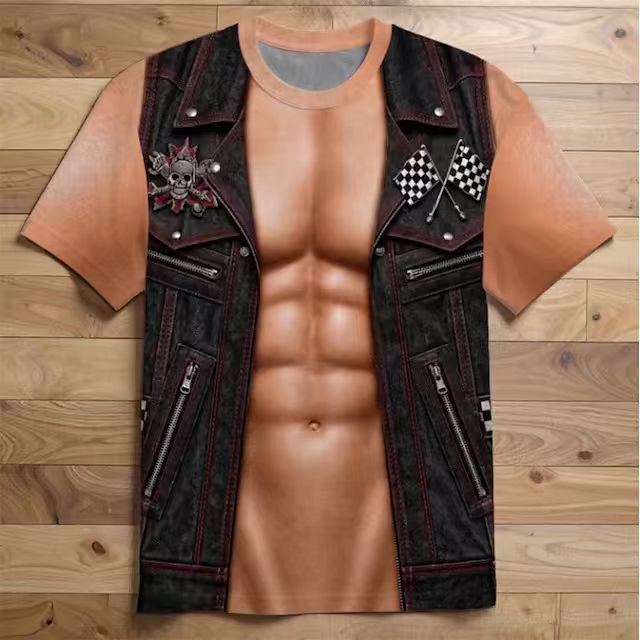 2026年メンズクリエイティブレザータンクトッププリント半袖 - Tank Top Muscle のレビューと価格